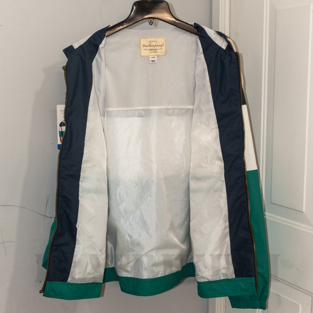 Weatherproof Vintage - Mens Hooded Short Windbreaker Jacket - Picture 6 of 8